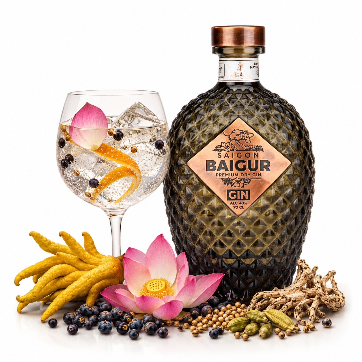 GIN BAIGUR SAIGON 43% 70CL